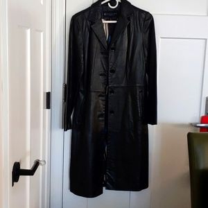 Long leather jacket/coat
